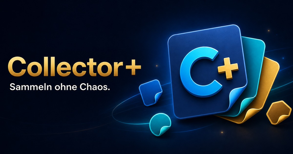 Collector+ App-Symbol mit Sammelalbum und Sticker